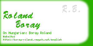 roland boray business card